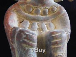 Statue Sculpture Maya Précolombienne Très Ancienne Et Rare En Terre Cuite Tbe