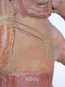 Statue Sculpture Précolombienne Très Ancienne Et Rare En Terre Cuite Vera Cruz