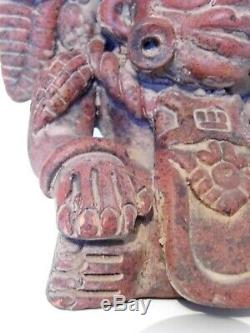 Statue Sculpture Précolombienne Très Ancienne Rare En Terre Cuite Dieu Du Maïs