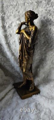 Statue Sculpture bronze Ancien Diane de Gabies XIXème Siècle Signé Gautier