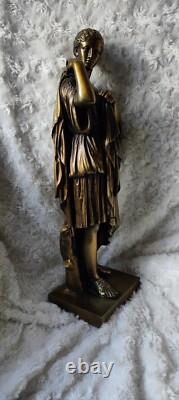 Statue Sculpture bronze Ancien Diane de Gabies XIXème Siècle Signé Gautier