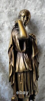 Statue Sculpture bronze Ancien Diane de Gabies XIXème Siècle Signé Gautier