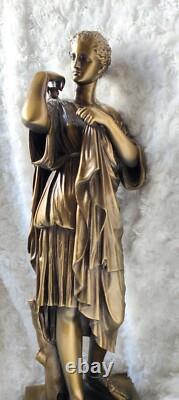 Statue Sculpture bronze Ancien Diane de Gabies XIXème Siècle Signé Gautier