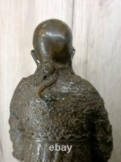 Statue Sculpture en Bronze Shou Xing Dieu de la Longévité ancienne