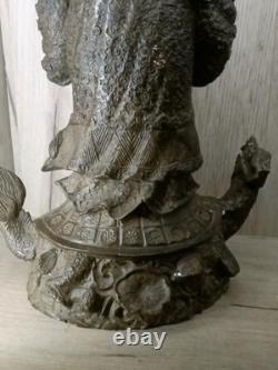 Statue Sculpture en Bronze Shou Xing Dieu de la Longévité ancienne