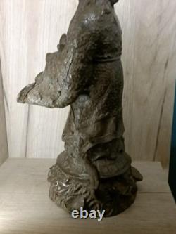 Statue Sculpture en Bronze Shou Xing Dieu de la Longévité ancienne