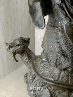 Statue Sculpture en Bronze Shou Xing Dieu de la Longévité ancienne