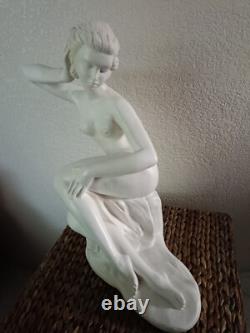 Statue Sculpture femme nue Sensuelle Sexy Signée Ancienne