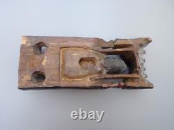 Statue Statuette religieuse tres ancienne en bois peint Vierge et l enfant