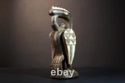 Statue africaine bois sénoufo oiseau fertilité sculpture ancienne art