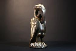 Statue africaine bois sénoufo oiseau fertilité sculpture ancienne art