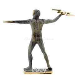 Statue ancien dieu grec Zeus 6,14 15,6 cm laiton moulé mythologie neuf
