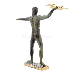 Statue ancien dieu grec Zeus 6,14 15,6 cm laiton moulé mythologie neuf