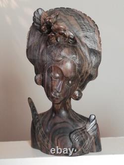 Statue ancienne Asiatique en bois de palissandre