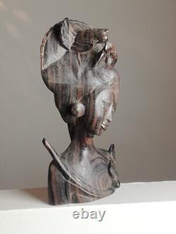 Statue ancienne Asiatique en bois de palissandre