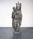 Statue Ancienne Vierge &agrave; L'enfant Pl&acirc;tre / Pierre Reconstitu&eacute;e 70 Cm