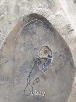 Statue ancienne Vierge à l'Enfant plâtre / pierre reconstituée 70 cm