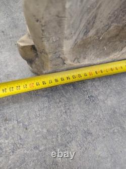 Statue ancienne Vierge à l'Enfant plâtre / pierre reconstituée 70 cm