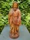 Statue Ancienne D Un Saint Martyre De Dieu En Bois Sculpt&eacute; Patin&eacute; H. 58 Cm
