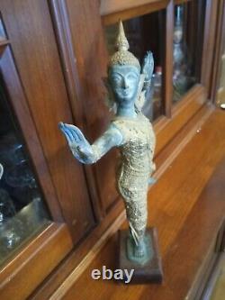 Statue ancienne danseur Thaïlandais bronze Prince Rama
