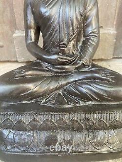 Statue ancienne de Bouddha en Bronze 40 cm NEPAL, INDE, TIBETBuddha yoga