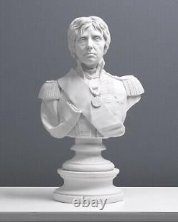 Statue ancienne de l'amiral victorienne sculpture buste Nelson 36 cm / 14,1