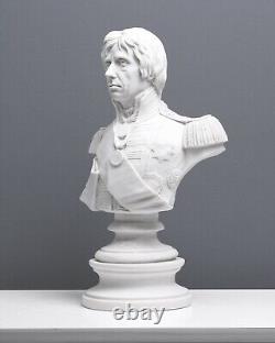 Statue ancienne de l'amiral victorienne sculpture buste Nelson 36 cm / 14,1