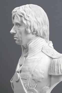 Statue ancienne de l'amiral victorienne sculpture buste Nelson 36 cm / 14,1