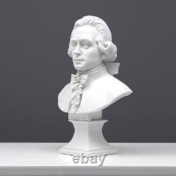 Statue ancienne de musicien sculpture en marbre buste Mozart 28,5 cm / 11,2