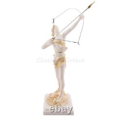 Statue ancienne déesse grecque Artémis albâtre 15,7 40 cm marbre moulé