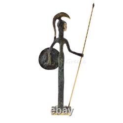 Statue ancienne déesse grecque Athéna avec javelot 9,8-25 cm laiton moulé my