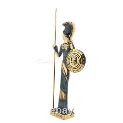 Statue ancienne déesse grecque Athéna javelot 7,8 20 cm laiton moulé mytho