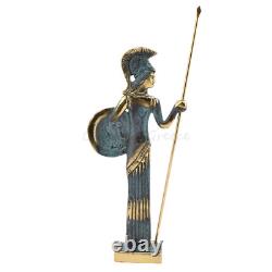 Statue ancienne déesse grecque Athéna javelot 7,8 20 cm laiton moulé mytho