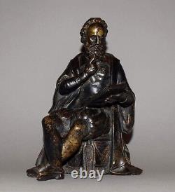 Statue ancienne en bronze homme style Henri IV bulletin des lois sculpture