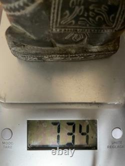 Statue ancienne en pierre Nandi, taureau sacré sculpture artisanale Inde, shiva