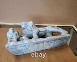 Statue ancienne en pierre dur ou marbre asiatique indochine 6 kgs 500