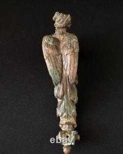 Statue ancienne figurine élément bronze style ancien décor ailes de déesse fé