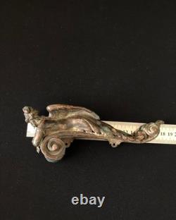 Statue ancienne figurine élément bronze style ancien décor ailes de déesse fé