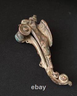 Statue ancienne figurine élément bronze style ancien décor ailes de déesse fé