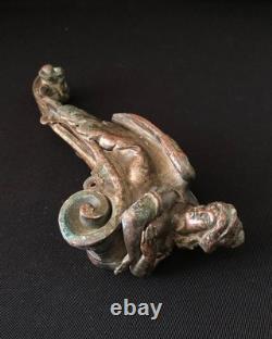 Statue ancienne figurine élément bronze style ancien décor ailes de déesse fé