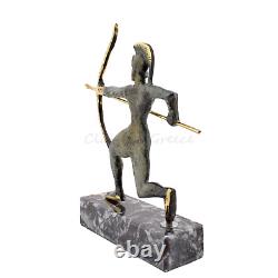 Statue ancienne grecque archer 7,8 20 cm laiton moulé mythologie soldat gu