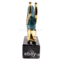 Statue ancienne mythologie grecque sphinx laiton 4,68 pouces-11,9 cm base mar
