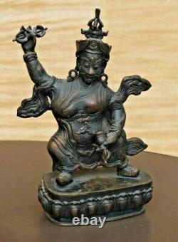 Statue asiatique ancienne en bronze TIBET VAJRAPANI XIXe