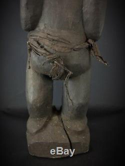 Statue bois ancienne Baoulé Art Afrique Africain Collection Objet Usuel 78 cm