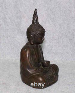 Statue de Bouddha en cuivre sculpture bouddhisme H8 pouces Japon ancien