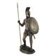 Statue De Guerrier Spartiate Sculpture Grecque Ancienne, 36 Cm/14,2, Bronz