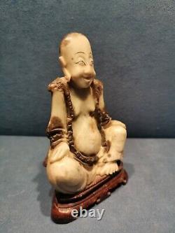 Statue en Pierre Dure Sculpture Bouddha XIXe Asie Ancien