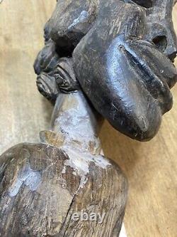 Statue en bois Hauteur 67 cm Époque 19eme Poids 6 Kilos. Ancienne Sculpture Art