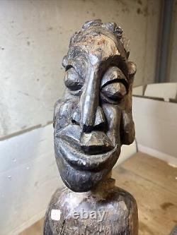 Statue en bois Hauteur 67 cm Époque 19eme Poids 6 Kilos. Ancienne Sculpture Art