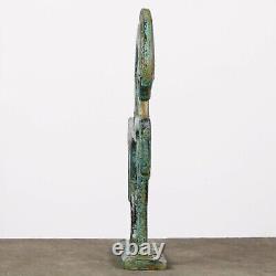 Statue en bronze de cheval grec (vert) Sculpture d'animaux anciens MADE I